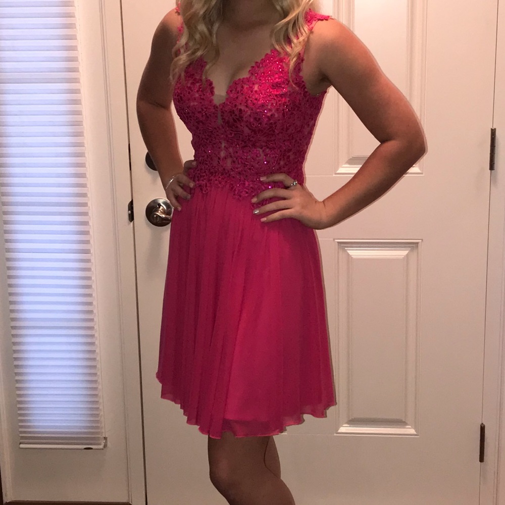 Pink Sherri Hill Homecoming Dress